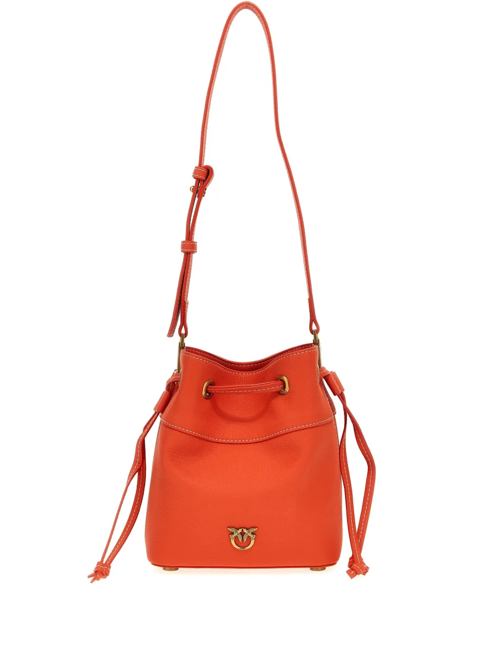 PINKO mini leather bucket bag - Arancione