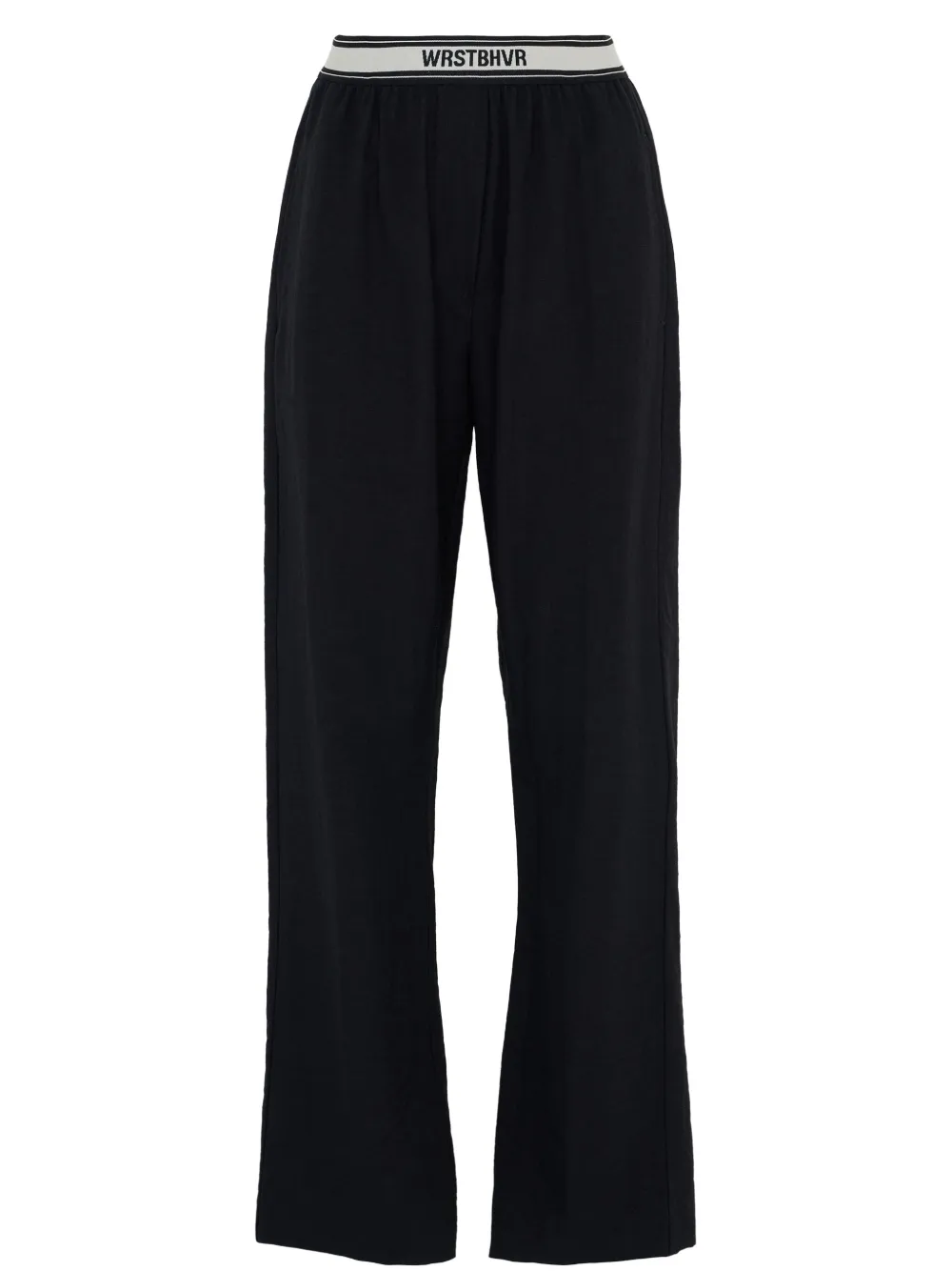 WRSTBHVR logo-waistband track pants - Nero