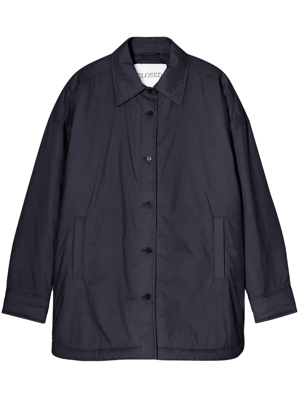Closed quilted parka coat - Nero