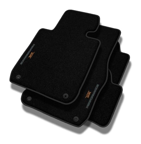 Performance Tappetini Tappetini Auto In Velluto Personalizzati Per Alfa Romeo Mito 2008-2018 - Premium, Traforato, Rame -Ricamo Cnc Preciso, Piping Tr