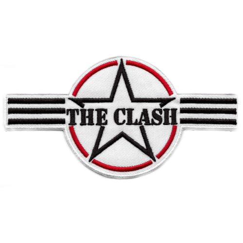 The Clash Army Stripes Toppe Da Stirare (Taglia Unica) (Nero, Bianco, Rosso)