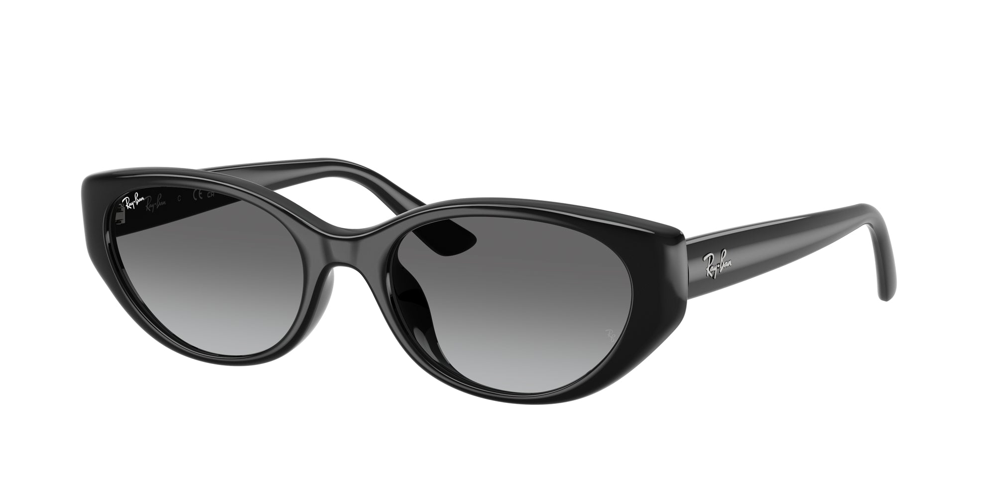 Ray - Ban Unisex Rb4457D  667711 Occhiali Da Sole Iniettato Nero Grigio Pillow Normale Sfumato