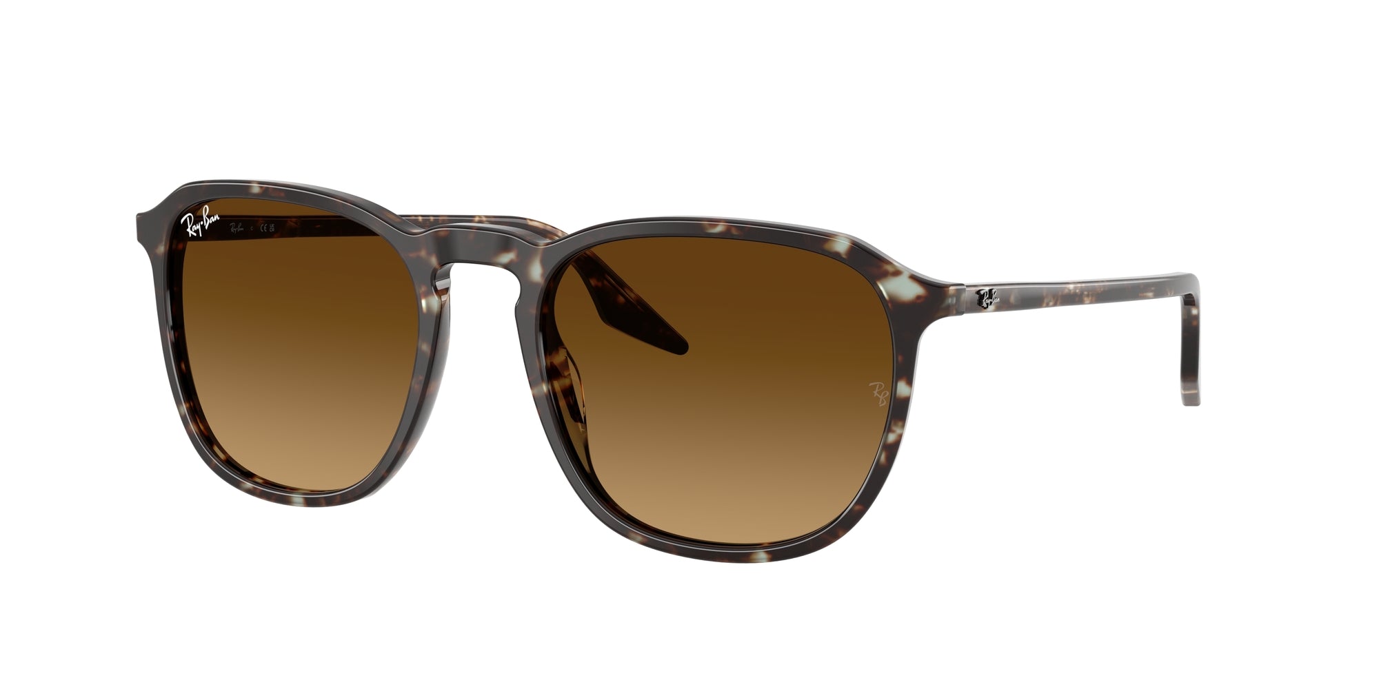 Ray - Ban Unisex Rb2203  143185 Occhiali Da Sole Acetato Giallo Marrone Squadrata Normale Sfumato