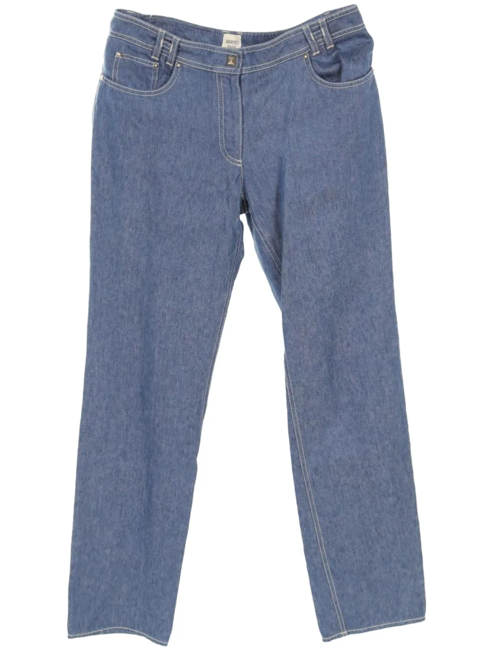 Hermès Pre-Owned 2010s Medor H Belt Hall trousers - Blu