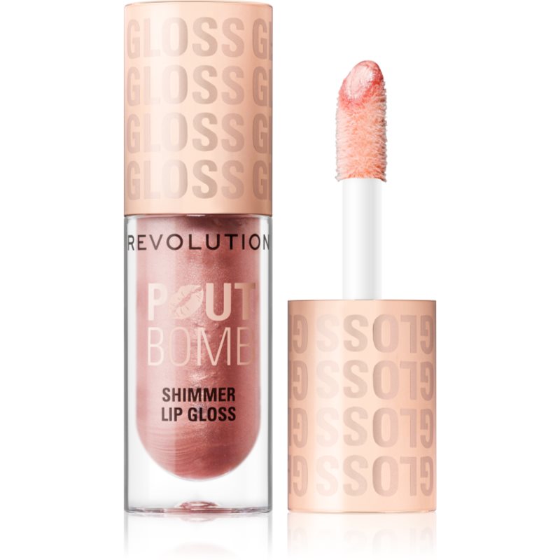 Makeup Revolution Shimmer Gloss Lucidalabbra Brillante Colore Shine Pink 4.5 Ml