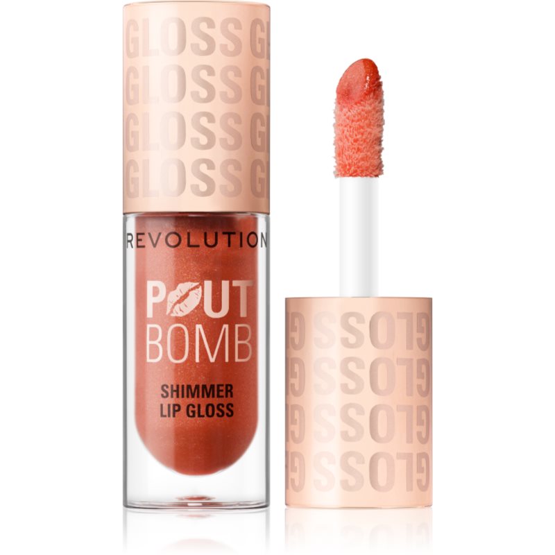 Makeup Revolution Shimmer Gloss Lucidalabbra Brillante Colore Gold 4.5 Ml