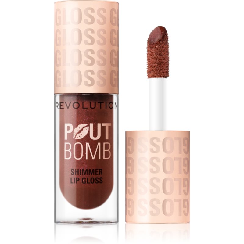 Makeup Revolution Shimmer Gloss Lucidalabbra Brillante Colore Chocolate Sparkle 4.5 Ml