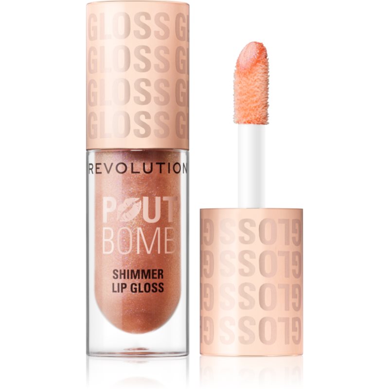 Makeup Revolution Shimmer Gloss Lucidalabbra Brillante Colore Glimmer Nude 4.5 Ml