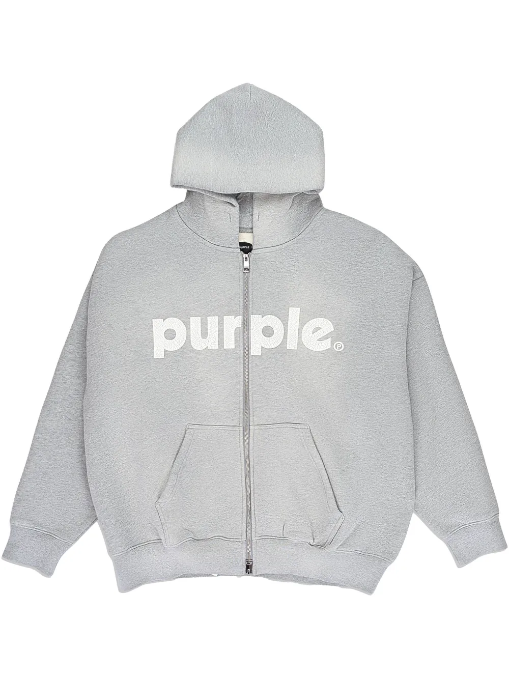 Purple Brand HWT fleece "Grey" hoodie - Grigio