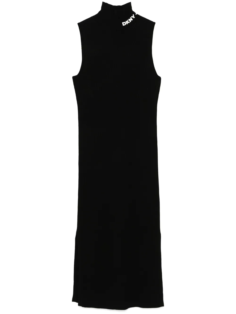 DKNY fine-ribbed midi dress - Nero