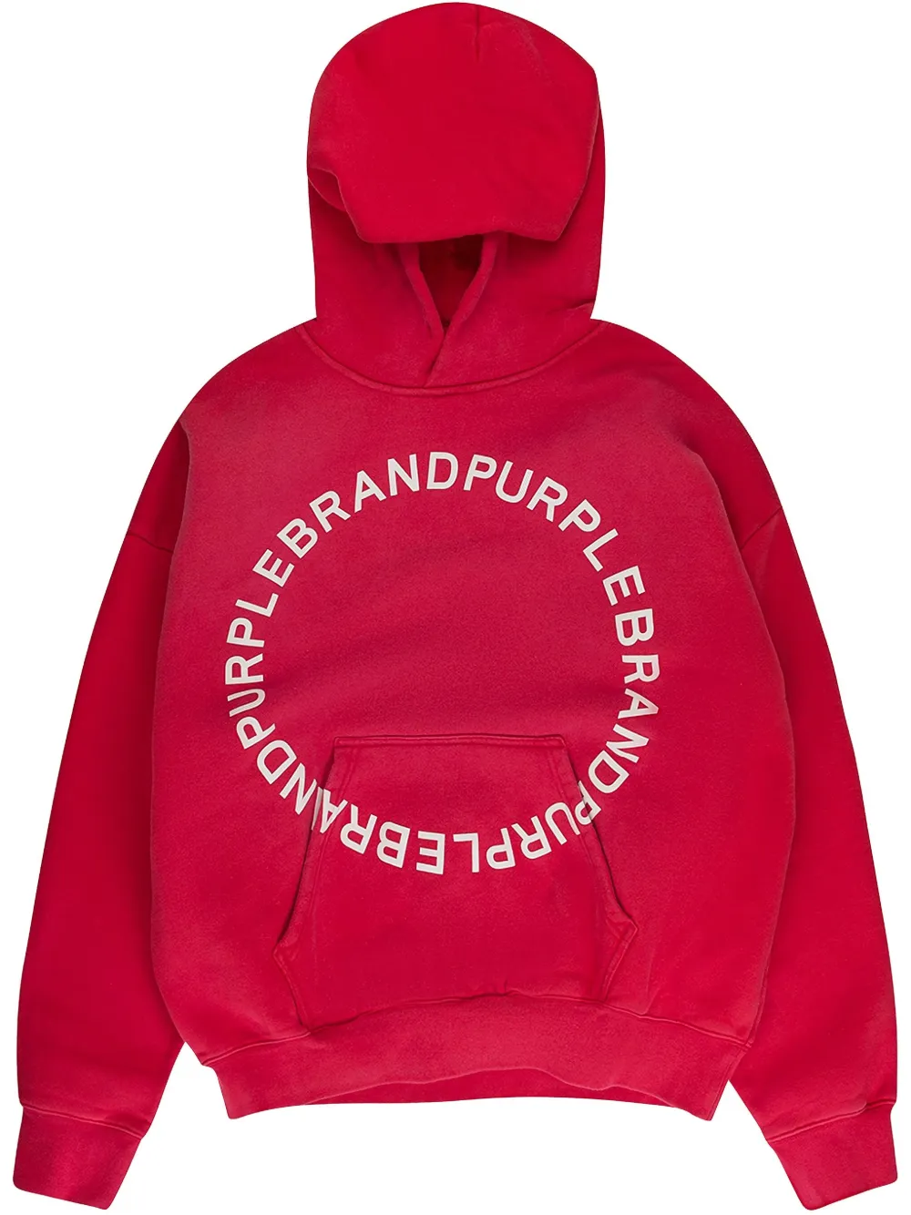 Purple Brand HWT fleece "Red" hoodie - Rosso