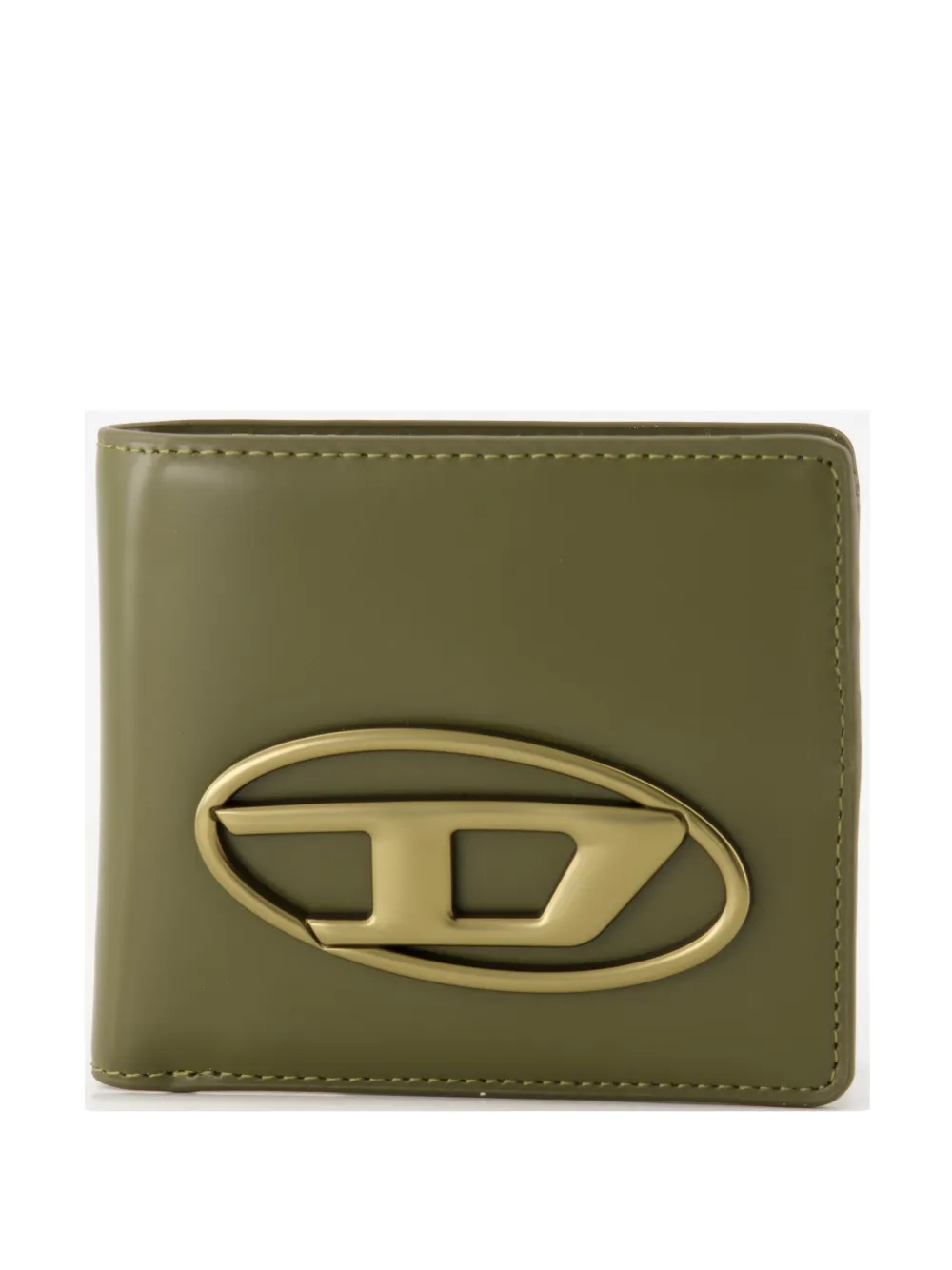 Diesel logo leather wallet - Verde
