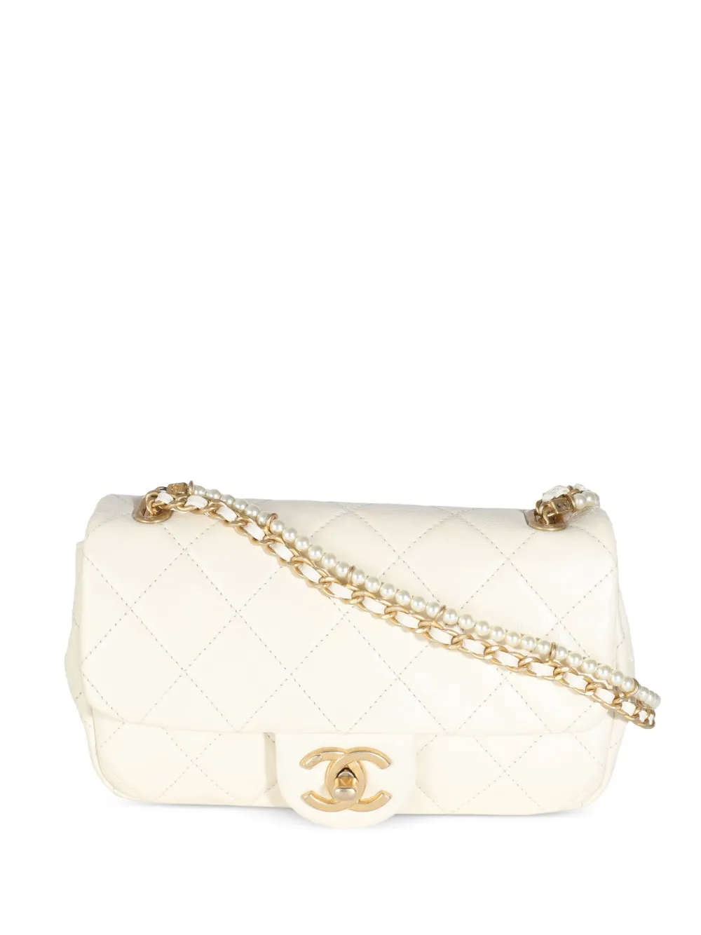 CHANEL Pre-Owned 2020 mini Flap shoulder bag - Bianco
