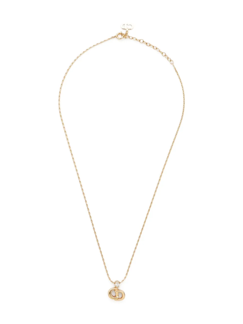 Christian Dior Pre-Owned 2000s CD-pendant necklace - Oro