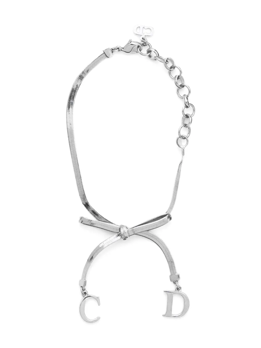 Christian Dior Pre-Owned 2010's Ribbon bracelet - Argento