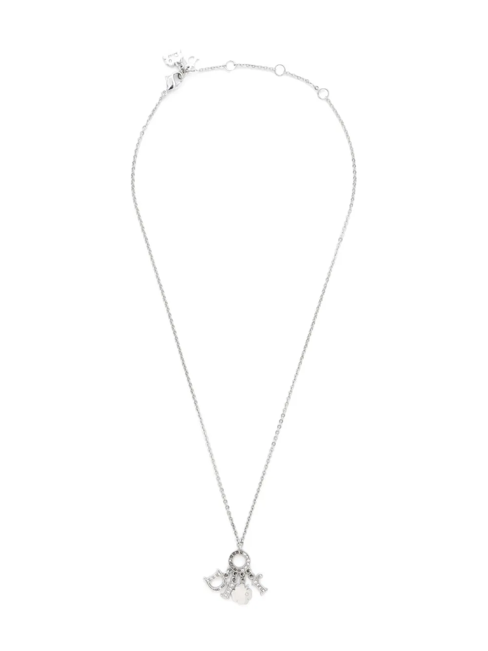 Christian Dior Pre-Owned 2010s Dior letters charm necklace - Argento
