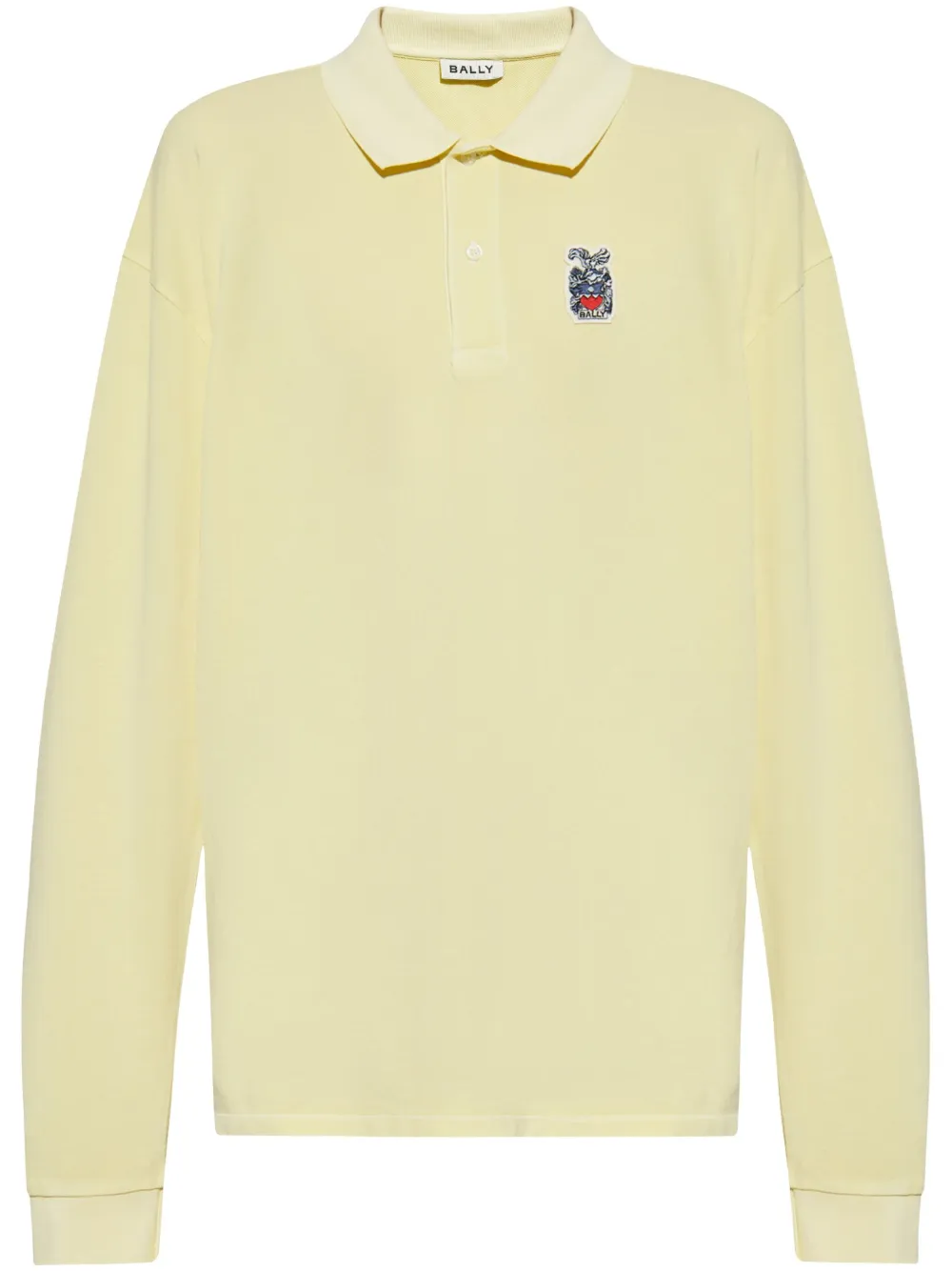 Bally Crest-appliqué polo shirt - Giallo