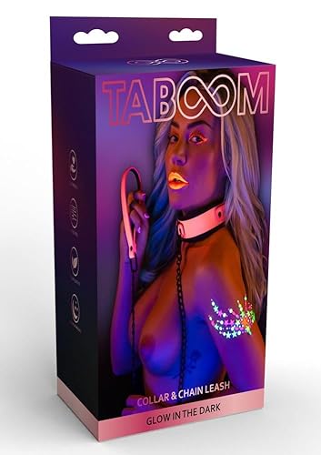 Taboom Collane Marca Collare Con Guinzaglio Glow In The Dark Collar And Chain Leash