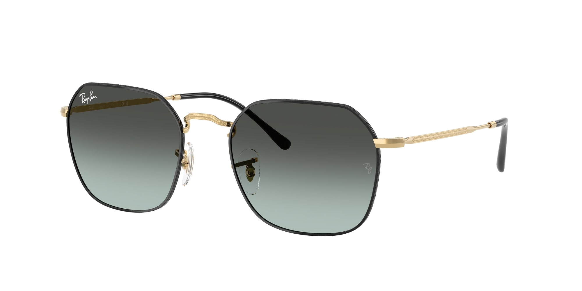Ray - Ban Unisex Rb3694 Jim 9271Gk Occhiali Da Sole Metallo Nero Grigio Geometrica Normale Sfumato
