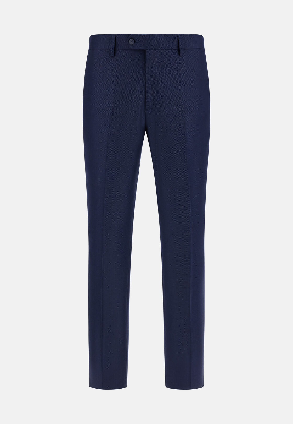 Boggi, Pantaloni Occhio Di Pernice In Pura Lana, Uomo, Bluette, Taglia: 50