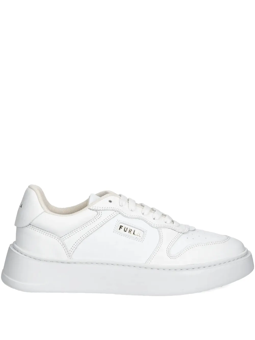 Furla logo-appliqué sneakers - Bianco