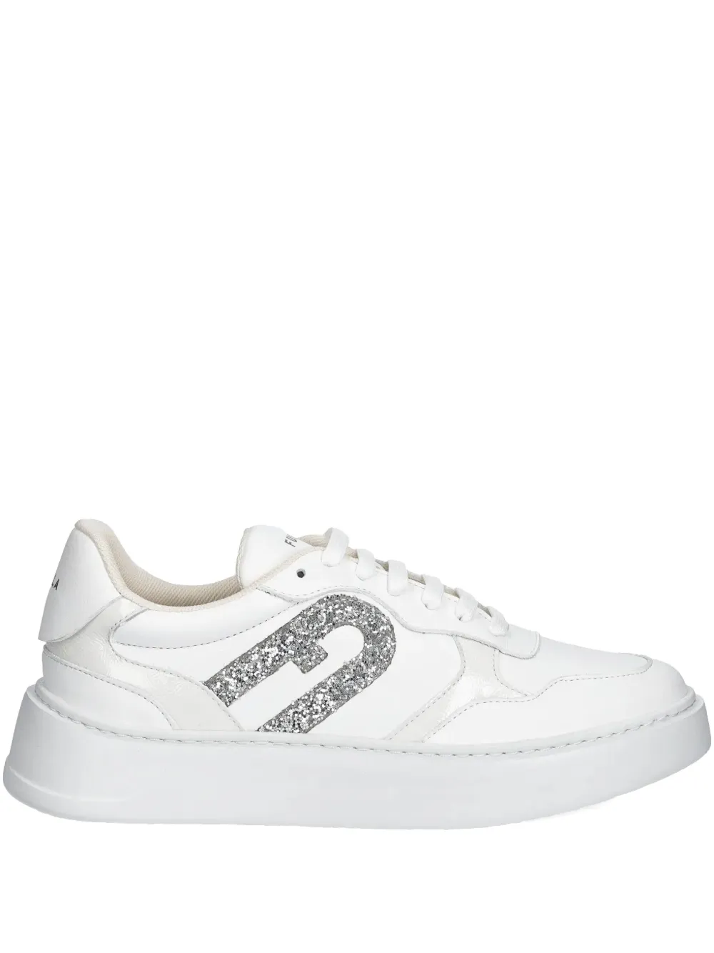 Furla glitter detailing trainers - Bianco
