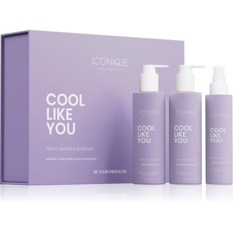 Iconique Professional Cool Like You Perfect Blonde & Silver Violet Set Set Neutralizzante Per Toni Gialli