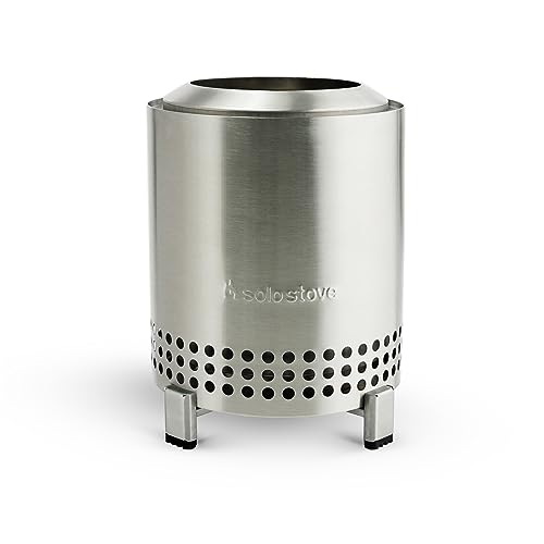 Solo Stove Mesa Braciere Da Tavolo Con Supporto | Mini Fuoco Da Esterno A Bassa Emissione Di Fumo, Alimentato A Pellet O Legna, Acciaio Inossidabile,
