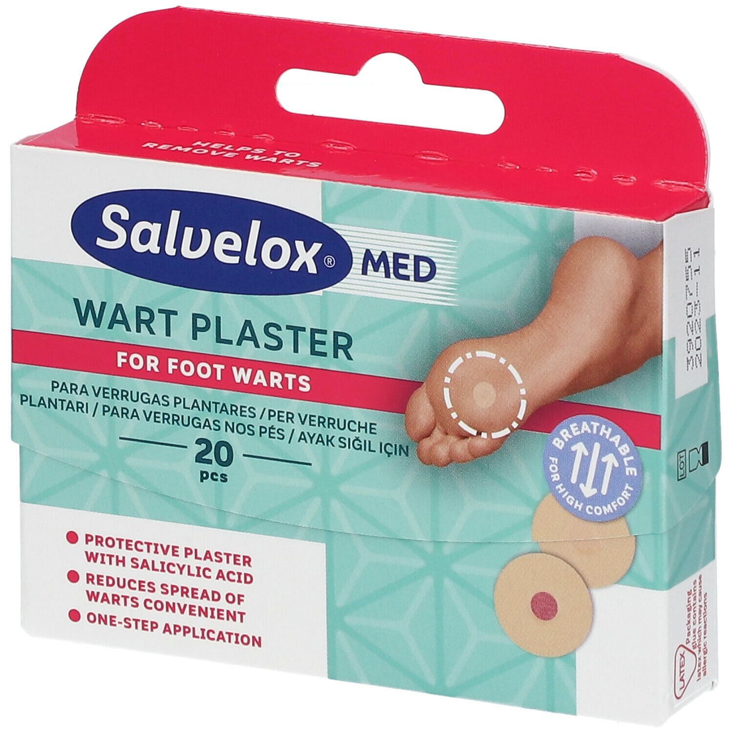 Cerotto Vesciche Plantari Salvelox Med Wart Plaster 20 Pezzi