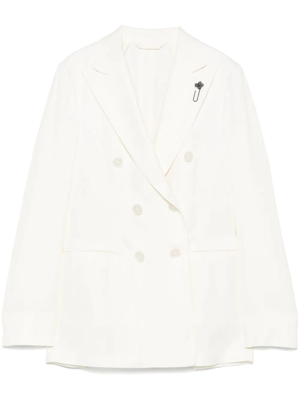 Lardini double-breasted blazer - Toni neutri