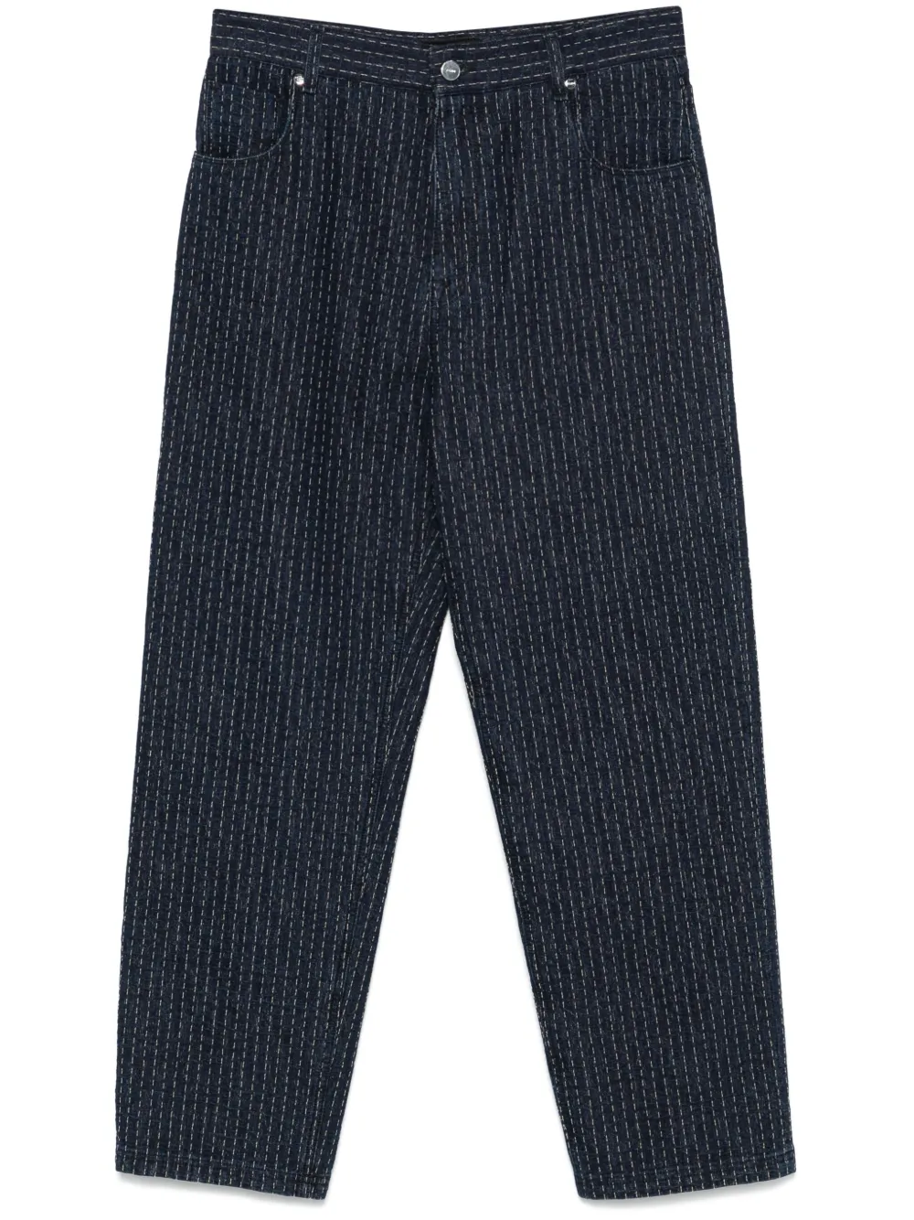 FENDI topstitching jeans - Blu