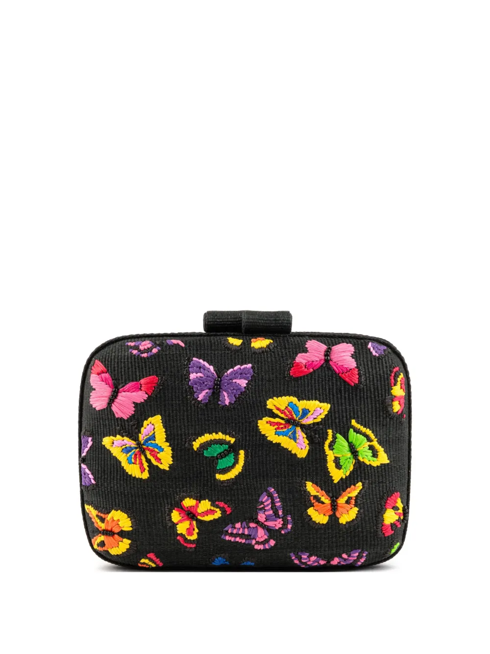 Gustoko butterfly motif clutch - Nero
