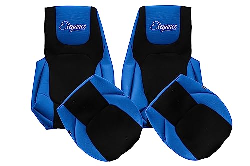 F-Core Coprisedili Camion Compatibile Per Daf Xf Ng Xg Xg+ 10.21- Posti Stessi Blu