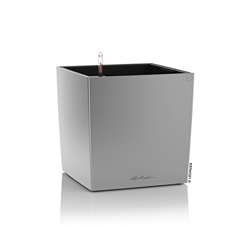 Lechuza Fioriera Cube 40 Argento Metallizzato 16368