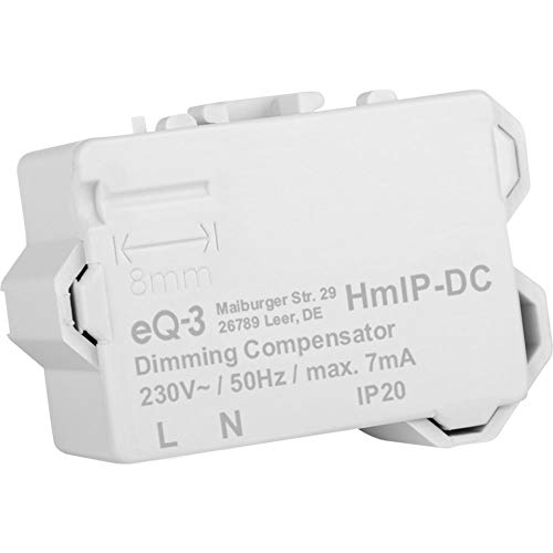 Homematic Ip Smart Home 155402A0 - Compensatore Dimmer, Elimina Le Interferenze E Garantisce Un'Atmosfera Tranquilla In Combinazione Con I Dimmer Home