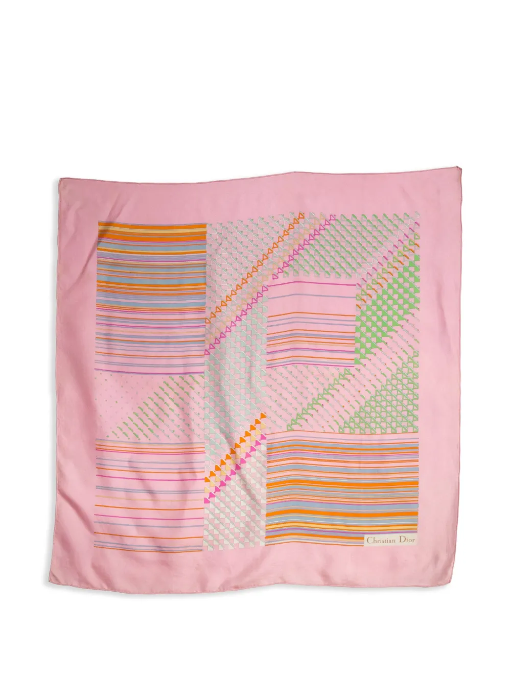 Christian Dior Pre-Owned 1980s silk scarf - Rosa