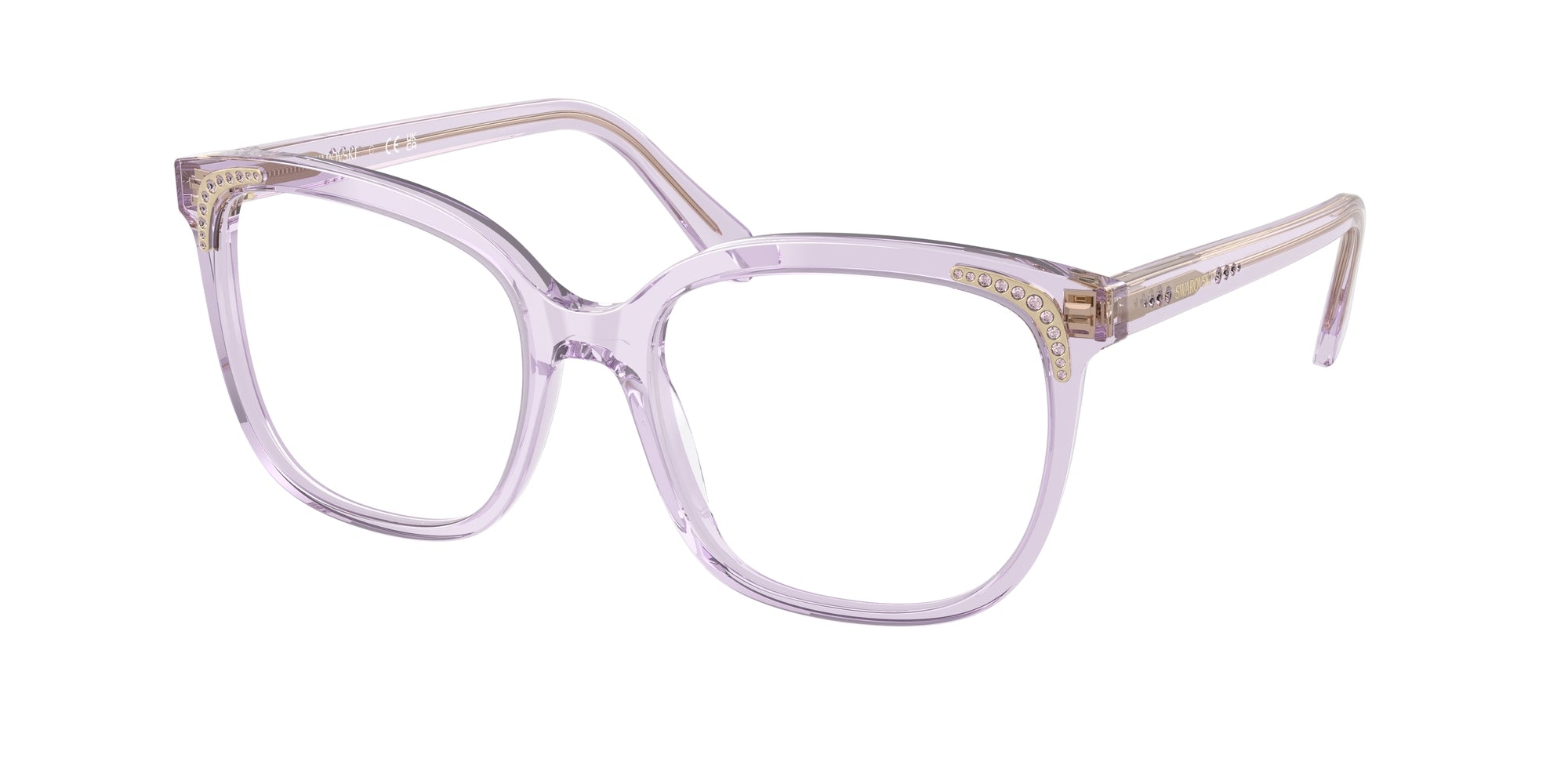 Swarovski Donna Sk2033  1079 Montature Da Vista Acetato Viola Trasparente Farfalla Normale