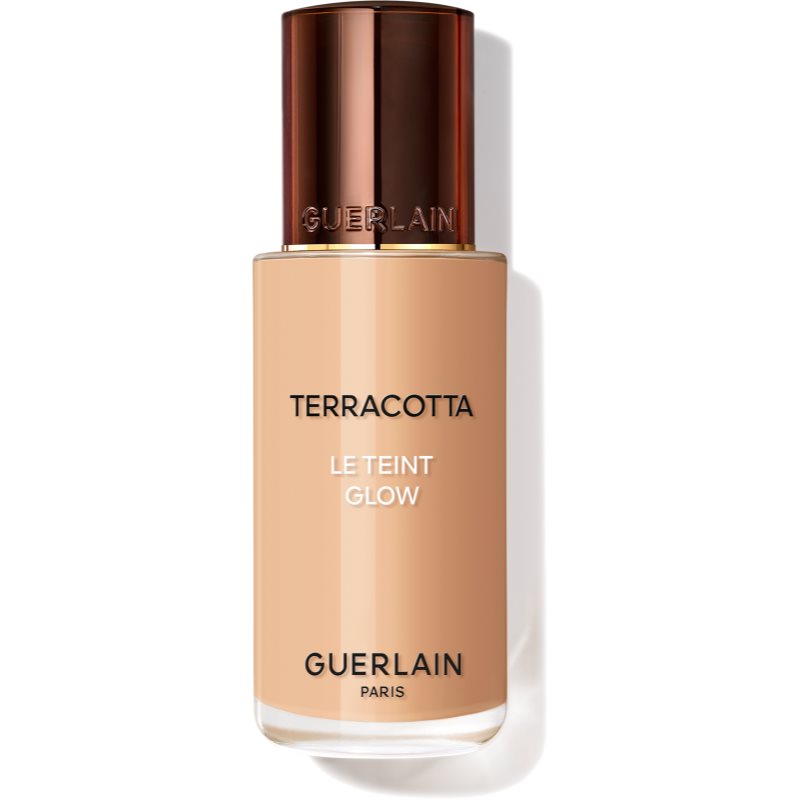 Guerlain Terracotta Le Teint Glow Fondotinta Illuminante Liquido Per Un Look Naturale Colore 3W Warm 35 Ml