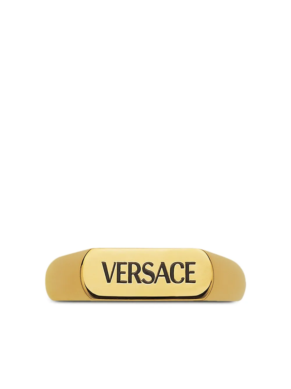 Versace Anello con logo inciso - Oro