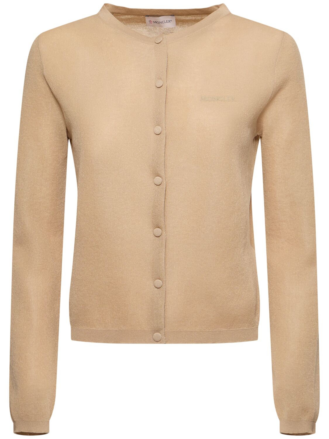 Cardigan In Misto Cotone Con Logo Ricamato