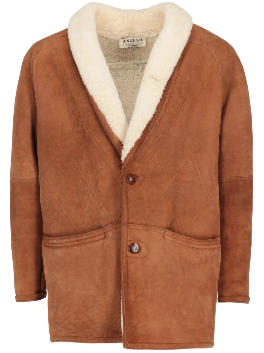 A.N.G.E.L.O. Vintage Cult 1980s leather coat - Marrone