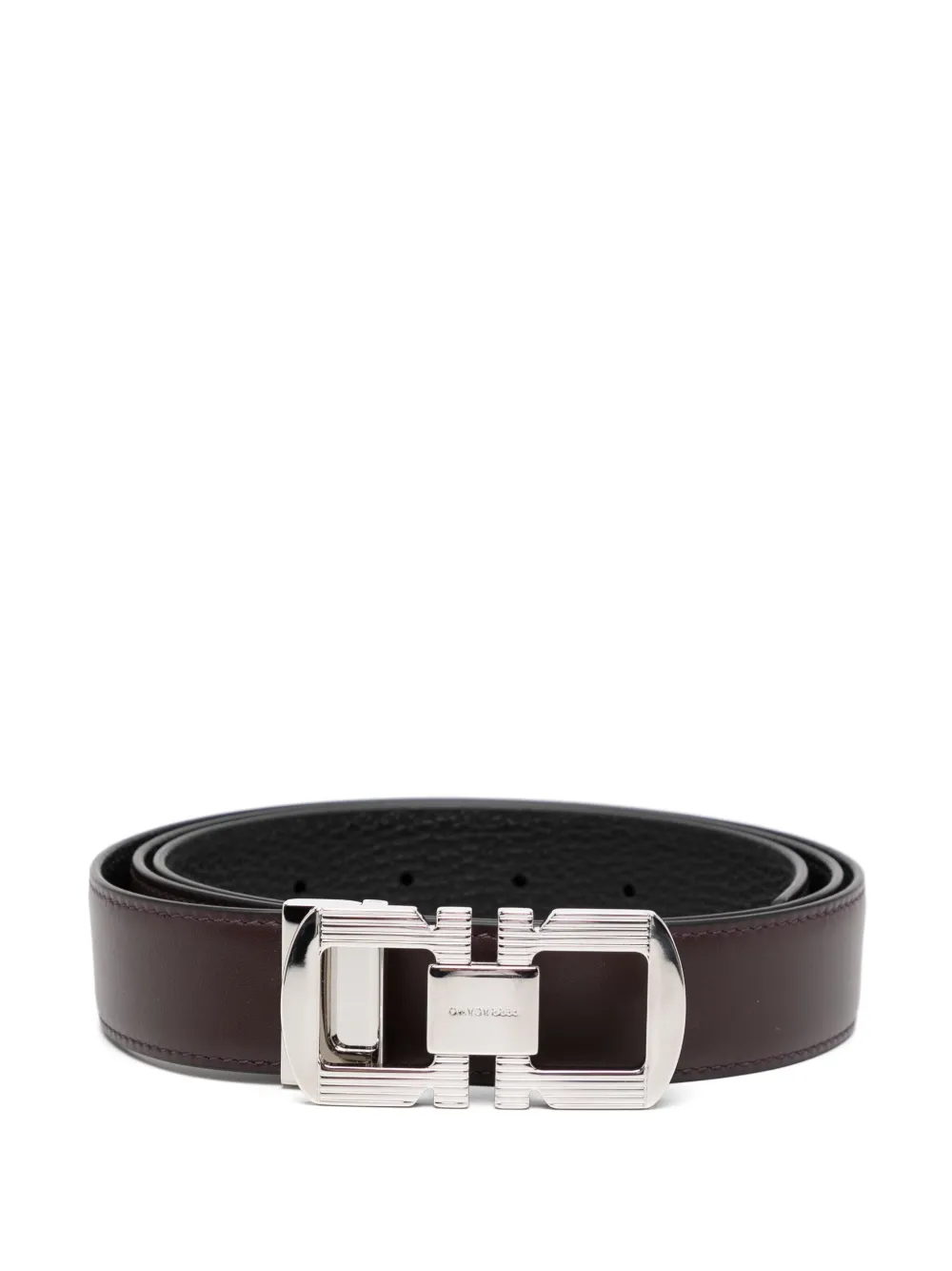Ferragamo Cintura Gancini reversibile - Marrone