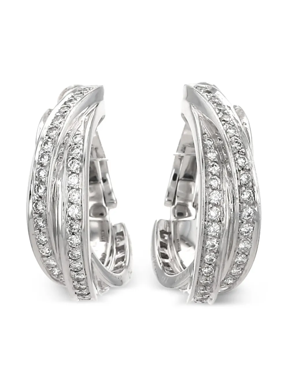 Cartier white gold Trinity diamonds earrings - Argento
