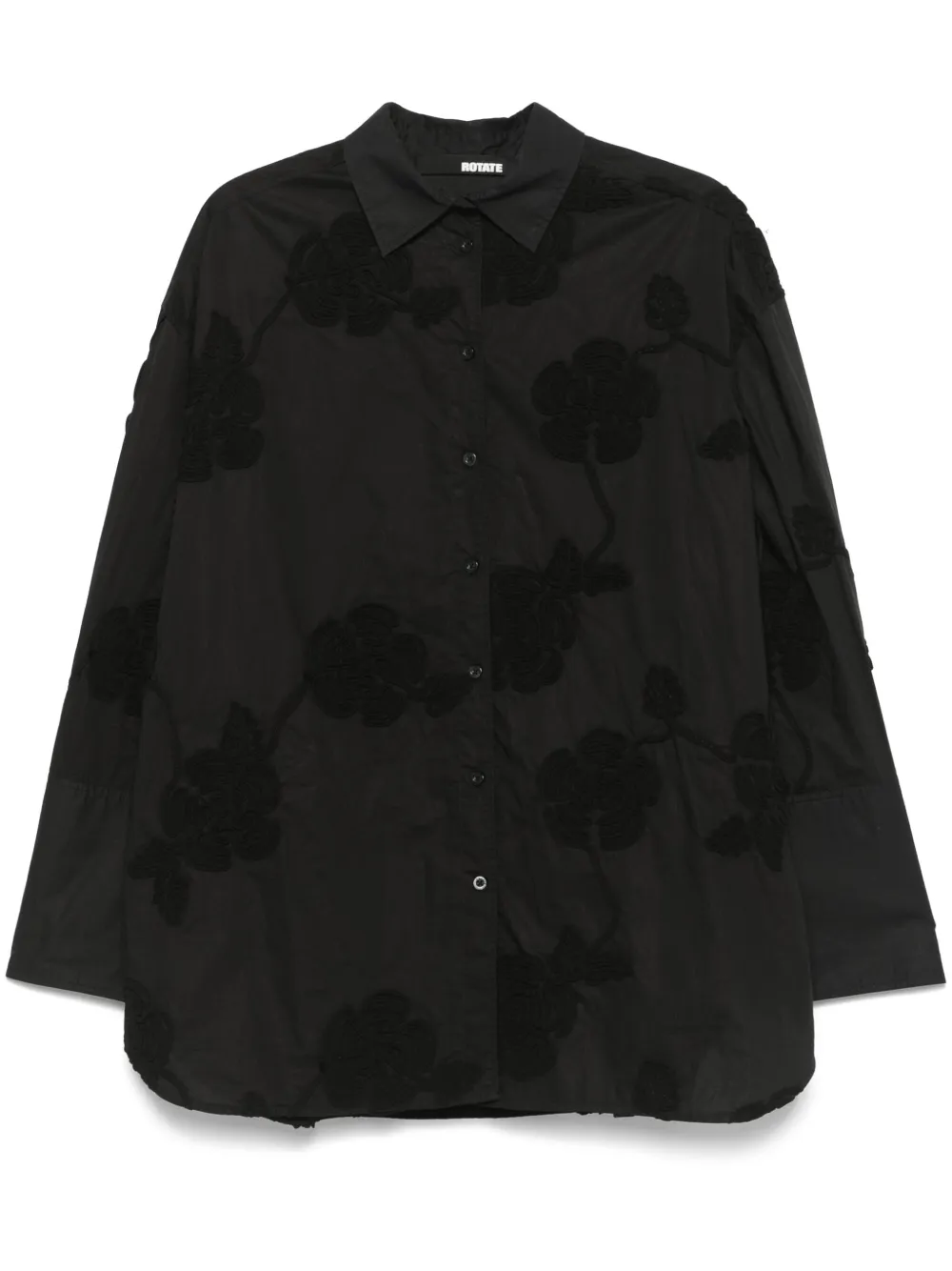ROTATE BIRGER CHRISTENSEN Lipy Flower shirt - Nero