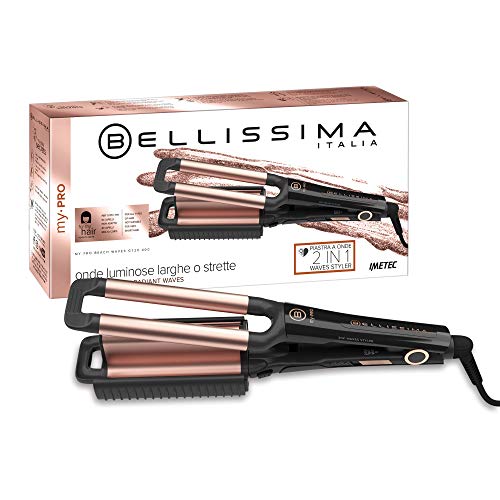 Bellissima My Pro Beach Waves Gt20 400, Plancha De Cabello Revestimiento De Cerámica, Para Hacer Ondas Anchas Y Estrechas, Efecto Natural, 3 Niveles D