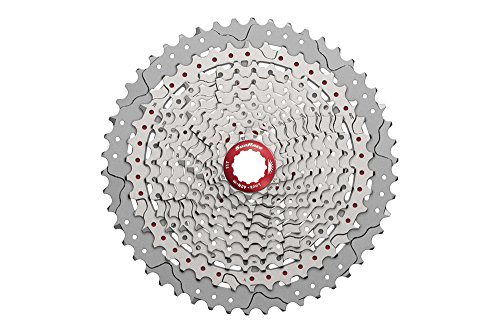 Sunrace Csmx8 11-Speed Cassette 11-46T. Metallic, Adultos Unisex, Plateado, Estandar