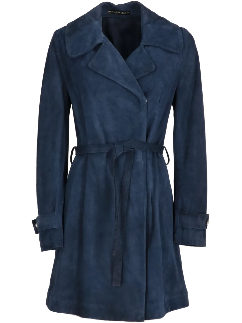 Balenciaga Pre-Owned 2010s suede coat - Blu