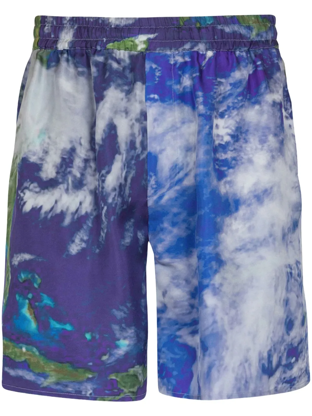 Balmain Earth-print shorts - Blu
