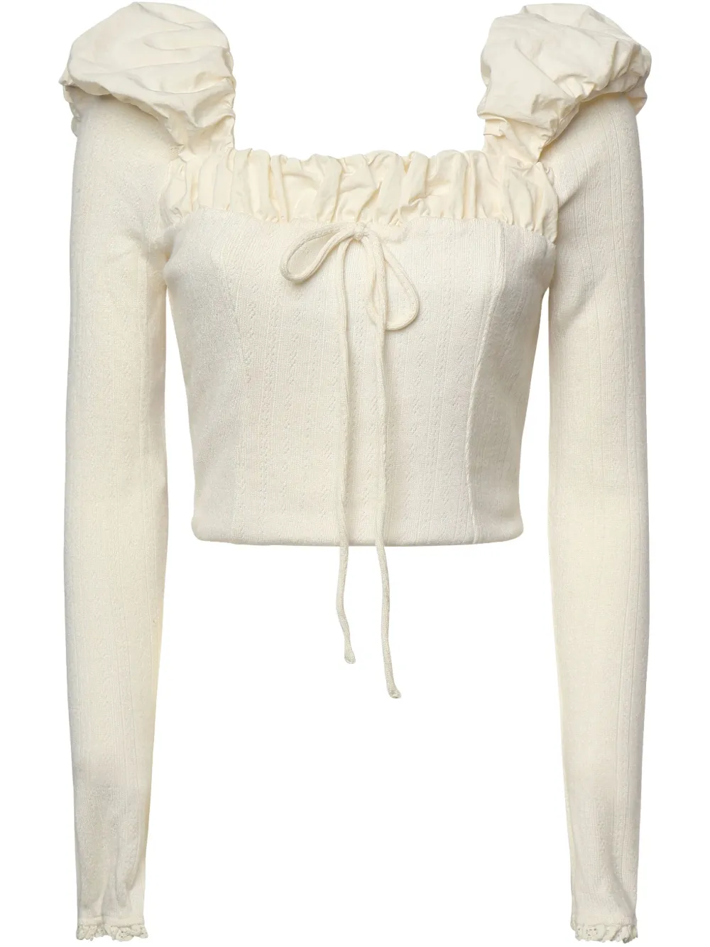 For Love And Lemons Aliyah knitted top - Toni neutri
