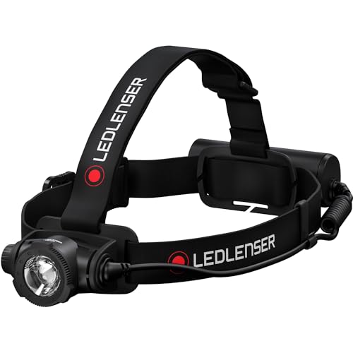 Lampe Frontale Led Ledlenser H7R Core, 1200 Lumens, Rechargeable Batterie Lithium, Étanche Ip67, Variable En Continu, Constant Light, Portée De 260M,